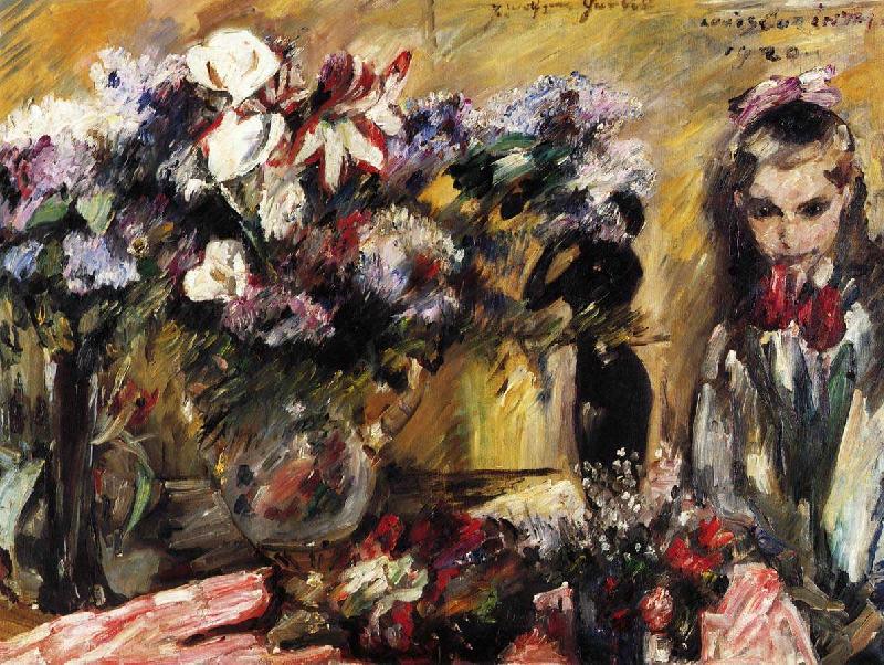 Blumen und Tochter Wilhelmine, Lovis Corinth